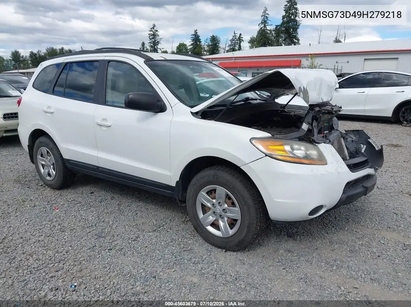 2009 Hyundai Santa Fe Gls VIN: 5NMSG73D49H279218 Lot: 45603679