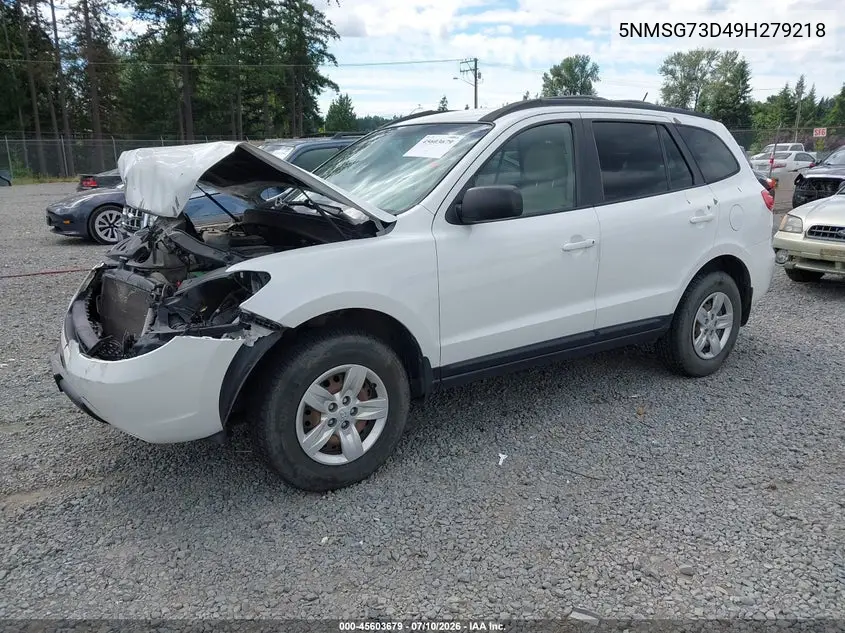 2009 Hyundai Santa Fe Gls VIN: 5NMSG73D49H279218 Lot: 45603679