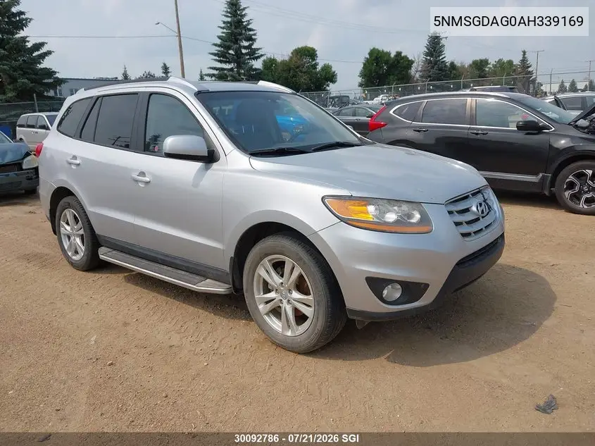 2010 Hyundai Santa Fe Gls VIN: 5NMSGDAG0AH339169 Lot: 30092786