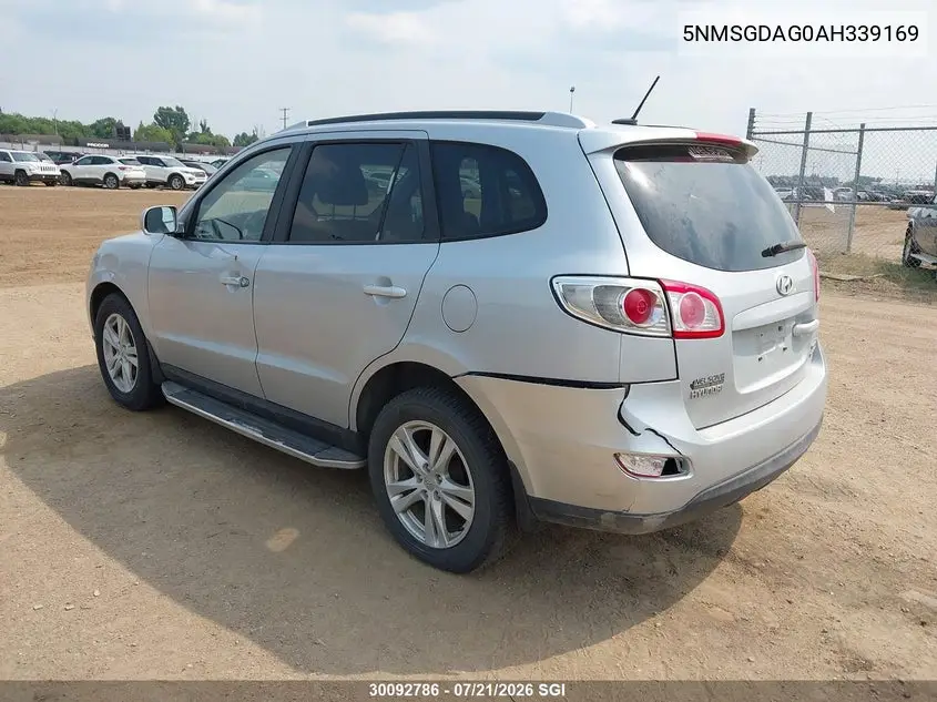 2010 Hyundai Santa Fe Gls VIN: 5NMSGDAG0AH339169 Lot: 30092786