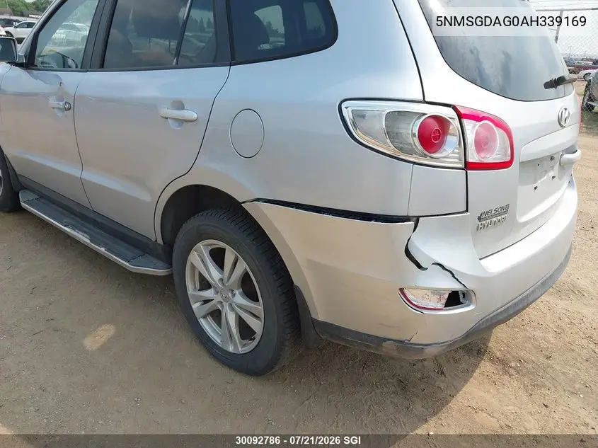 2010 Hyundai Santa Fe Gls VIN: 5NMSGDAG0AH339169 Lot: 30092786