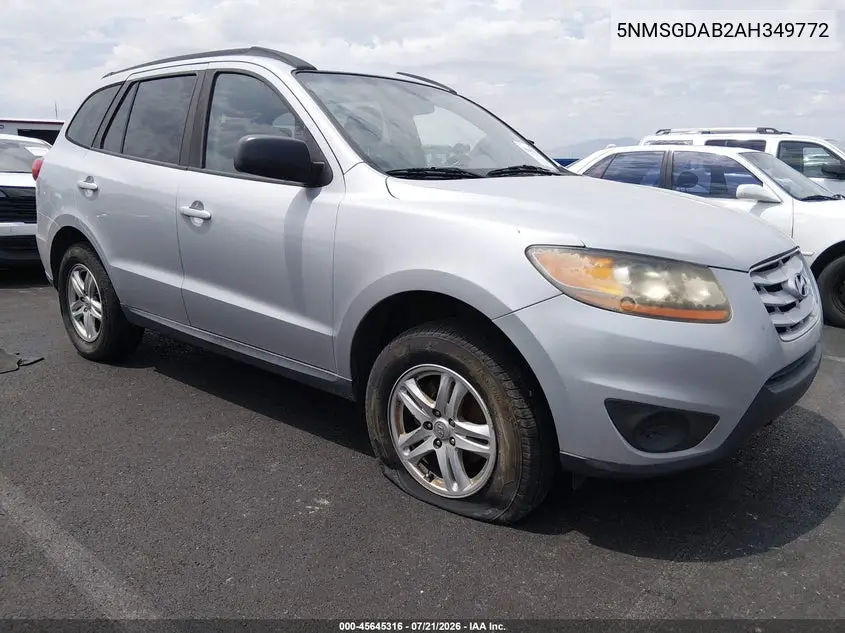 2010 Hyundai Santa Fe Gls VIN: 5NMSGDAB2AH349772 Lot: 45645316
