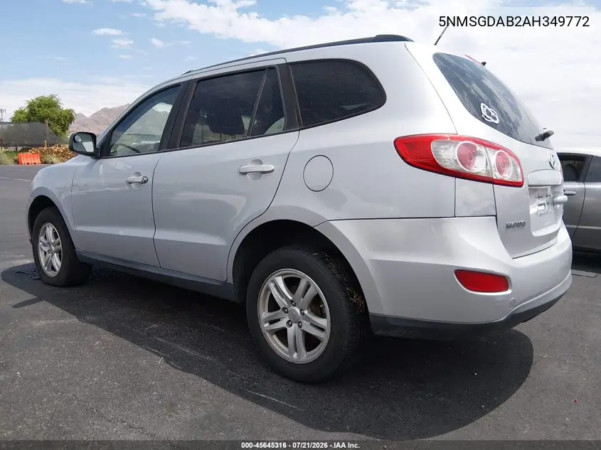 2010 Hyundai Santa Fe Gls VIN: 5NMSGDAB2AH349772 Lot: 45645316
