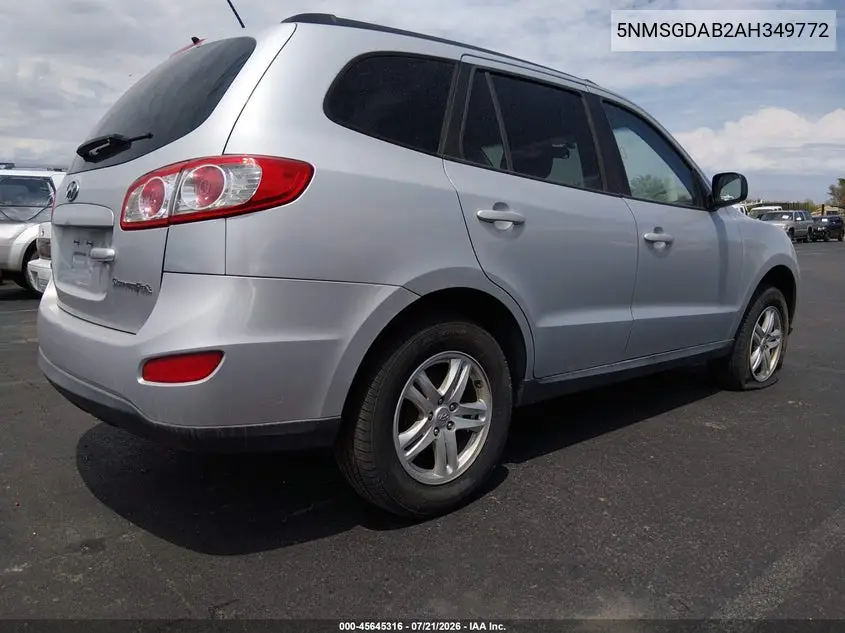 2010 Hyundai Santa Fe Gls VIN: 5NMSGDAB2AH349772 Lot: 45645316