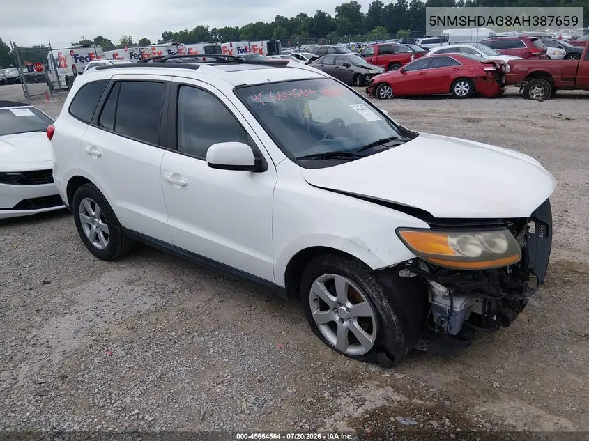 2010 Hyundai Santa Fe Se VIN: 5NMSHDAG8AH387659 Lot: 45664564