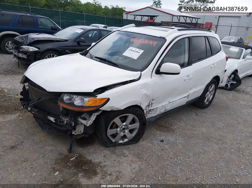 2010 Hyundai Santa Fe Se VIN: 5NMSHDAG8AH387659 Lot: 45664564
