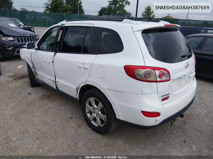 2010 Hyundai Santa Fe Se VIN: 5NMSHDAG8AH387659 Lot: 45664564