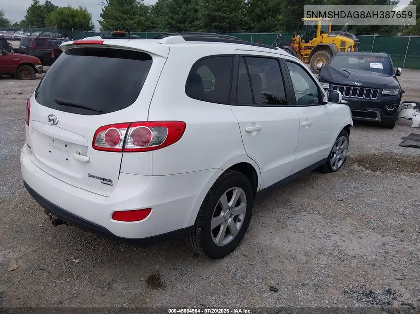 2010 Hyundai Santa Fe Se VIN: 5NMSHDAG8AH387659 Lot: 45664564