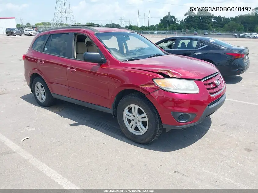 2011 Hyundai Santa Fe Gls VIN: 5XYZG3AB0BG040497 Lot: 45602878