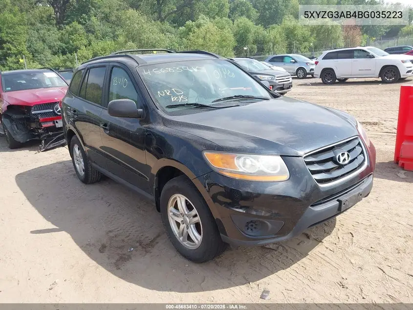 2011 Hyundai Santa Fe Gls VIN: 5XYZG3AB4BG035223 Lot: 45683410