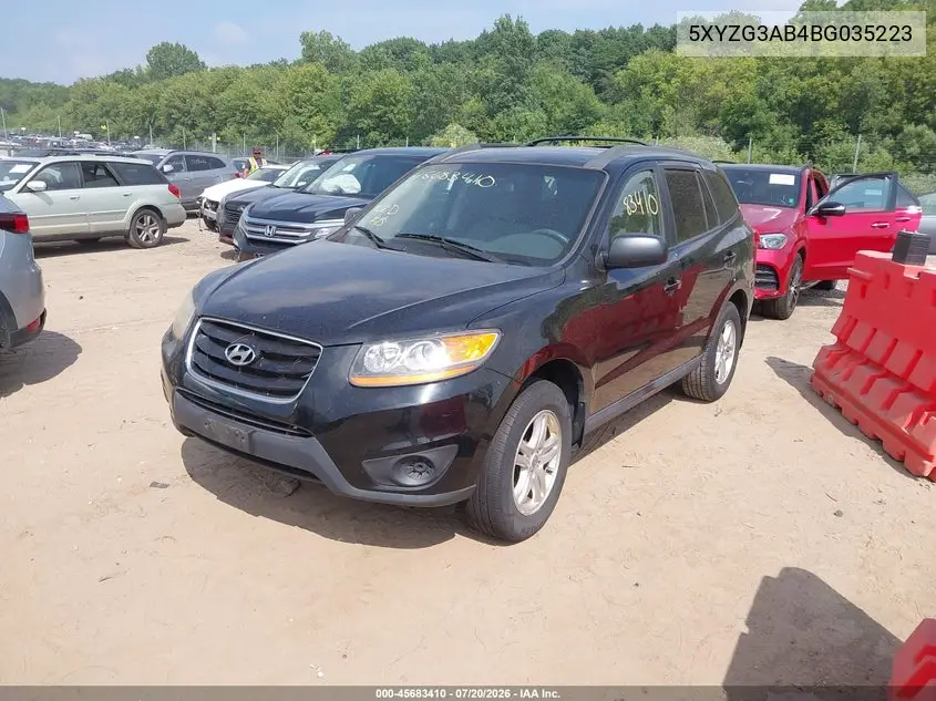 2011 Hyundai Santa Fe Gls VIN: 5XYZG3AB4BG035223 Lot: 45683410