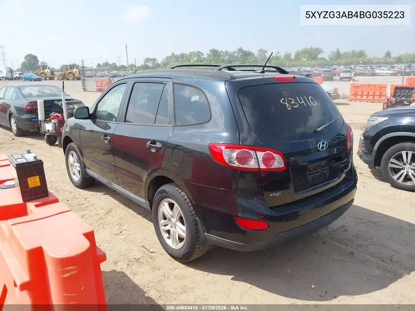 2011 Hyundai Santa Fe Gls VIN: 5XYZG3AB4BG035223 Lot: 45683410