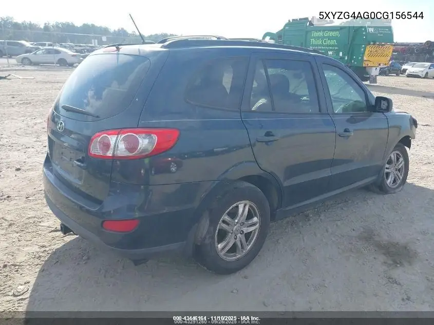 5XYZG4AG0CG156544 2012 Hyundai Santa Fe Gls V6