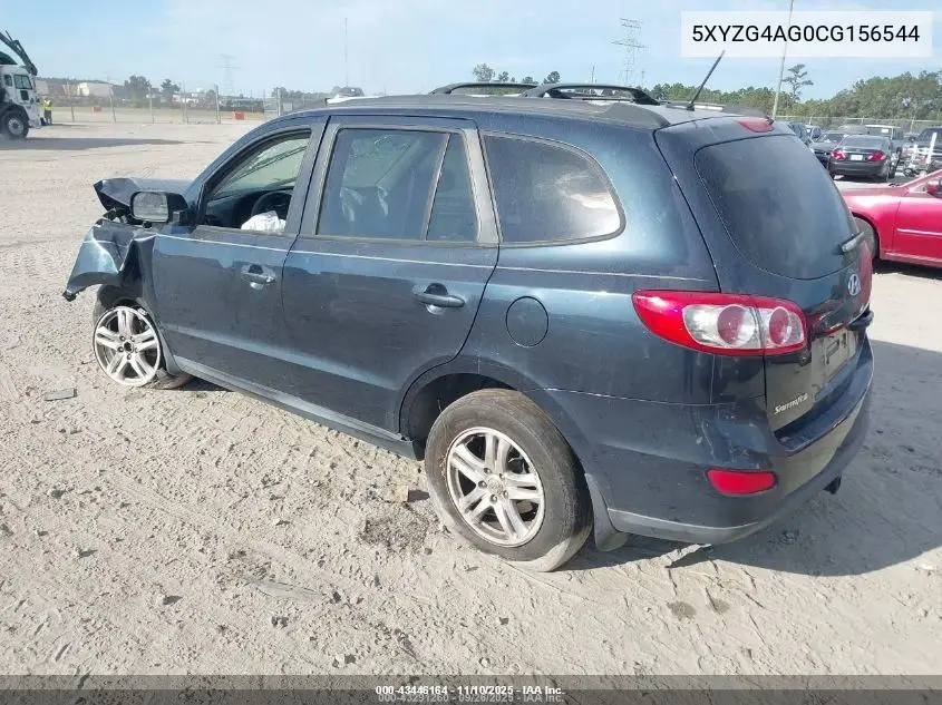 5XYZG4AG0CG156544 2012 Hyundai Santa Fe Gls V6