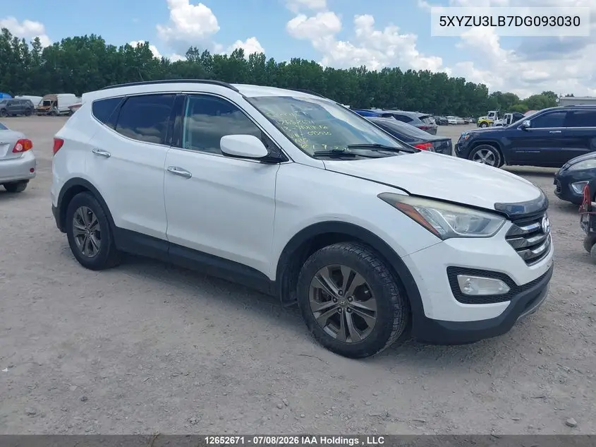 2013 Hyundai Santa Fe Sport VIN: 5XYZU3LB7DG093030 Lot: 12652671
