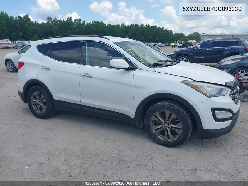 2013 Hyundai Santa Fe Sport VIN: 5XYZU3LB7DG093030 Lot: 12652671
