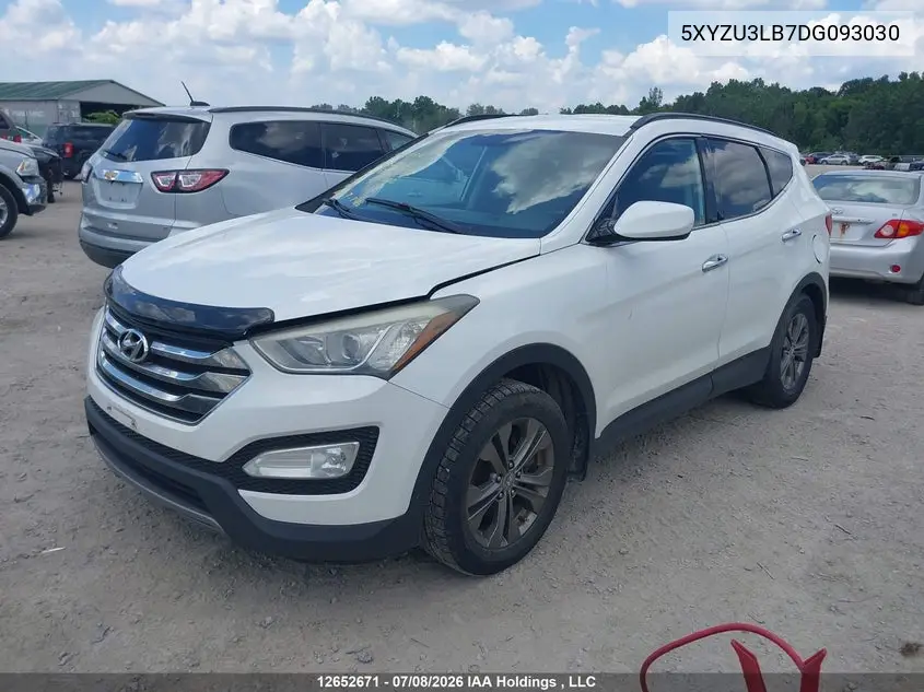 2013 Hyundai Santa Fe Sport VIN: 5XYZU3LB7DG093030 Lot: 12652671