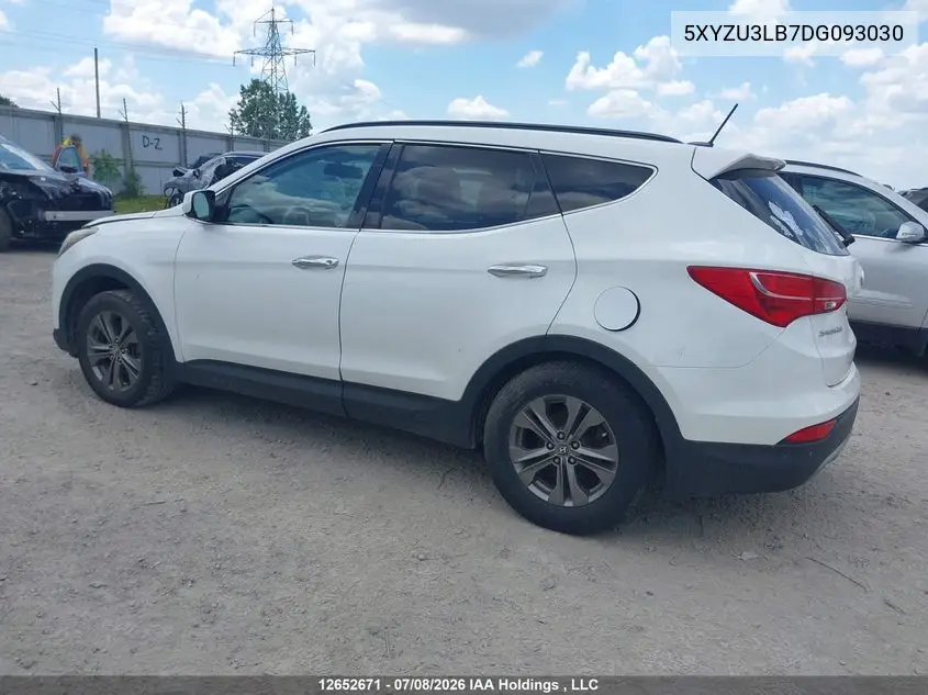 2013 Hyundai Santa Fe Sport VIN: 5XYZU3LB7DG093030 Lot: 12652671