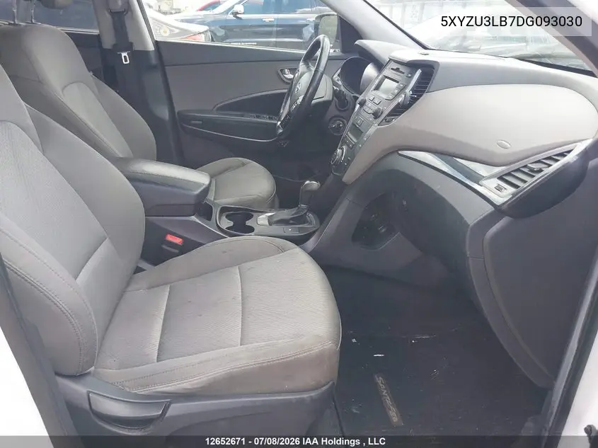 2013 Hyundai Santa Fe Sport VIN: 5XYZU3LB7DG093030 Lot: 12652671