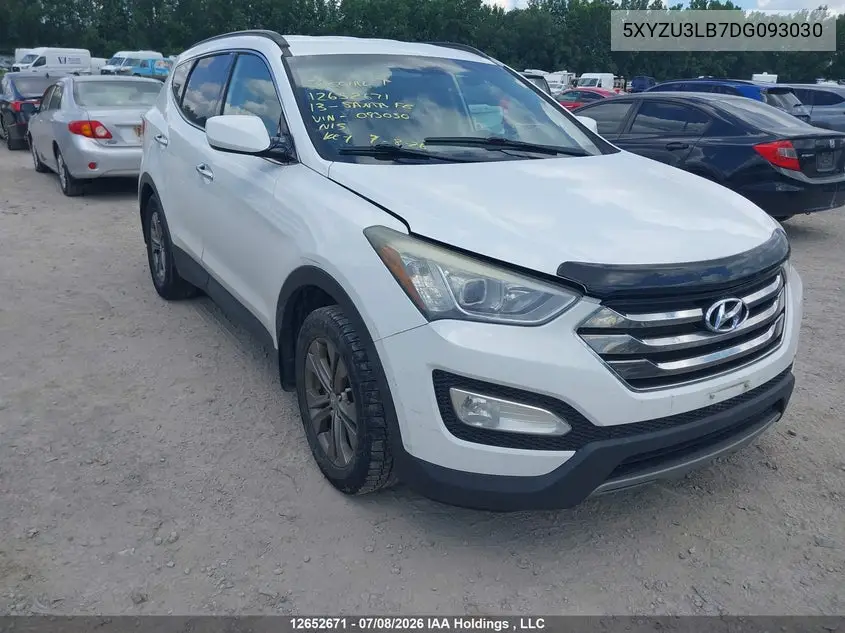 2013 Hyundai Santa Fe Sport VIN: 5XYZU3LB7DG093030 Lot: 12652671