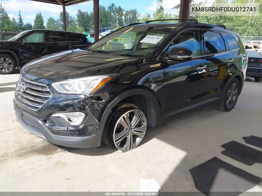 2013 Hyundai Santa Fe Limited VIN: KM8SRDHF0DU012741 Lot: 45626796
