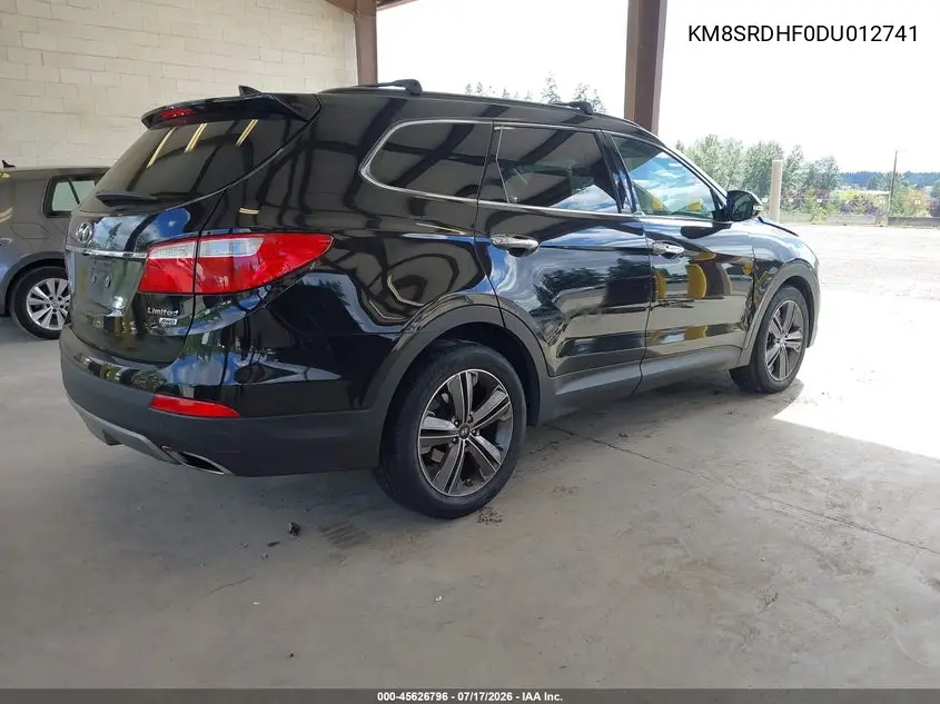 2013 Hyundai Santa Fe Limited VIN: KM8SRDHF0DU012741 Lot: 45626796