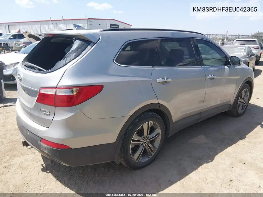 2014 Hyundai Santa Fe Limited VIN: KM8SRDHF3EU042365 Lot: 45664351