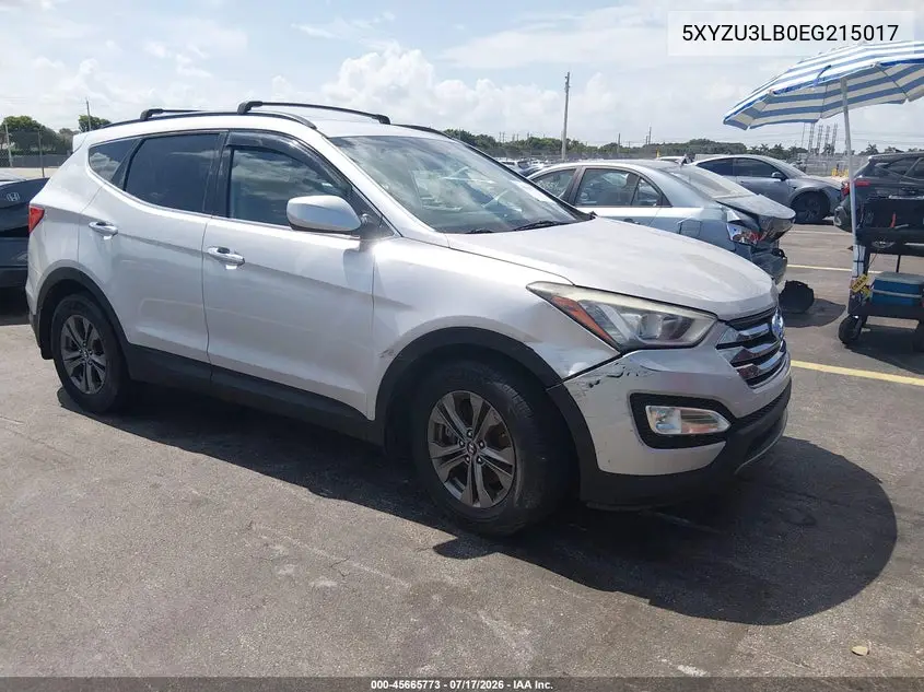 2014 Hyundai Santa Fe Sport 2.4L VIN: 5XYZU3LB0EG215017 Lot: 45665773