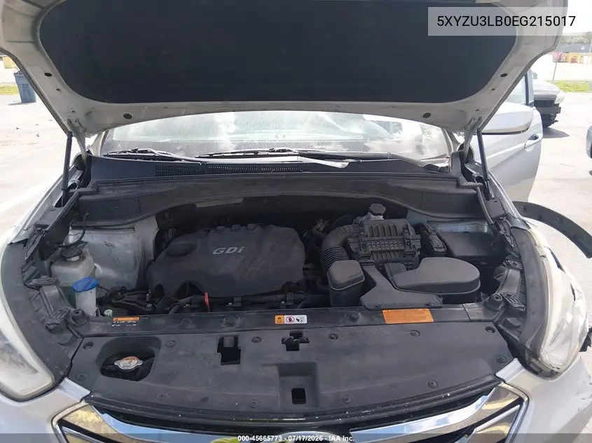 2014 Hyundai Santa Fe Sport 2.4L VIN: 5XYZU3LB0EG215017 Lot: 45665773