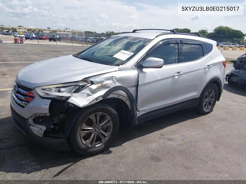 2014 Hyundai Santa Fe Sport 2.4L VIN: 5XYZU3LB0EG215017 Lot: 45665773