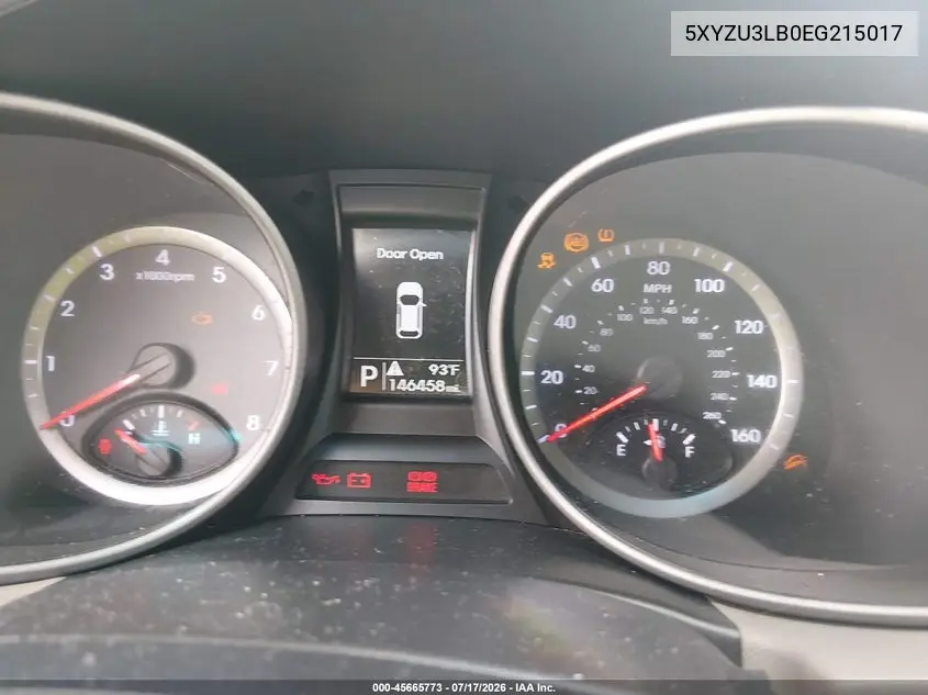 2014 Hyundai Santa Fe Sport 2.4L VIN: 5XYZU3LB0EG215017 Lot: 45665773