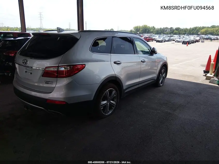 2015 Hyundai Santa Fe Limited VIN: KM8SRDHF0FU094568 Lot: 45500208