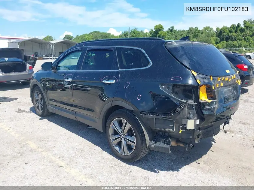2015 Hyundai Santa Fe Limited VIN: KM8SRDHF0FU102183 Lot: 45583811