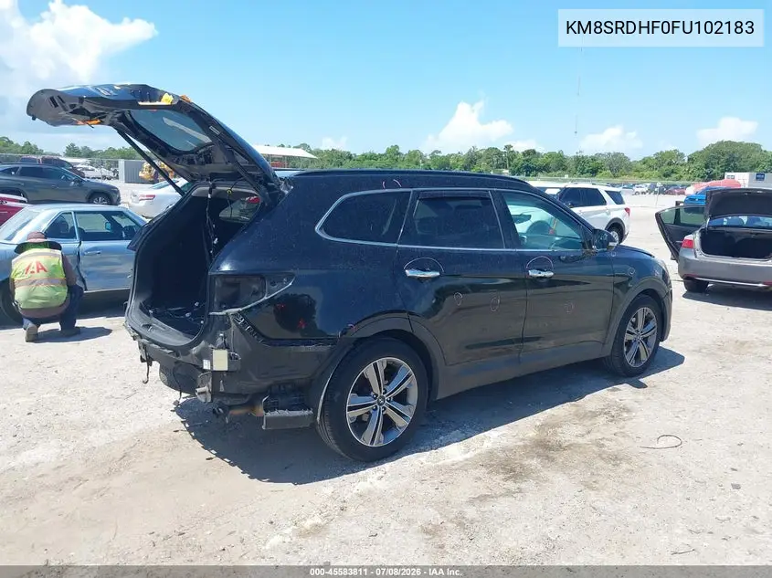 2015 Hyundai Santa Fe Limited VIN: KM8SRDHF0FU102183 Lot: 45583811
