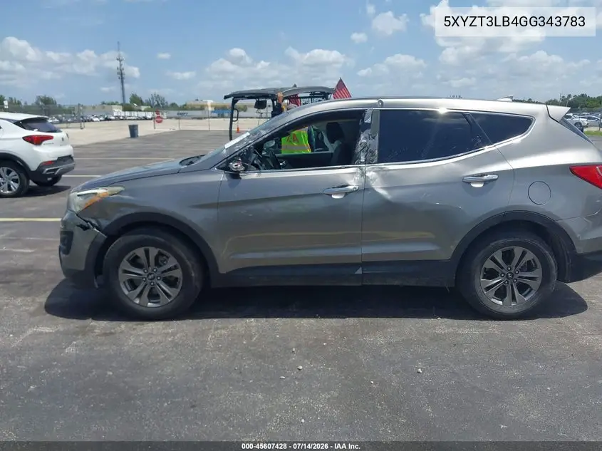 2016 Hyundai Santa Fe Sport 2.4L VIN: 5XYZT3LB4GG343783 Lot: 45607428