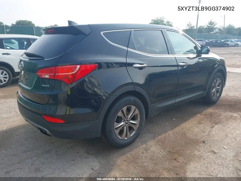 2016 Hyundai Santa Fe Sport 2.4L VIN: 5XYZT3LB9GG374902 Lot: 45636094