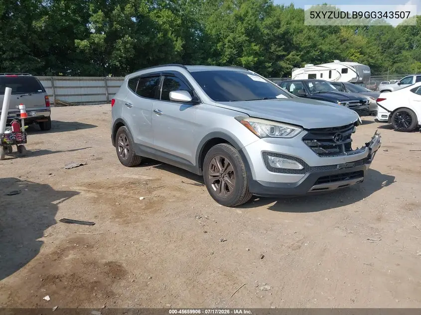 2016 Hyundai Santa Fe Sport 2.4L VIN: 5XYZUDLB9GG343507 Lot: 45659906