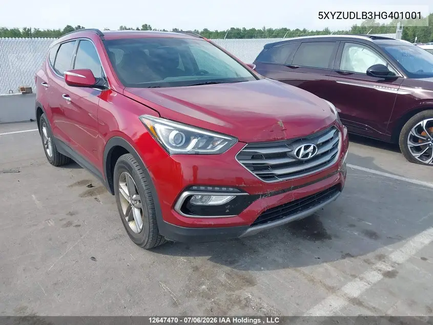 2017 Hyundai Santa Fe Sport 2.4 Premium VIN: 5XYZUDLB3HG401001 Lot: 12647470
