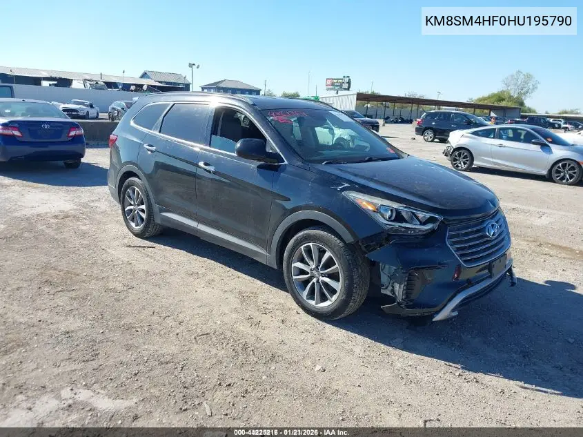 KM8SM4HF0HU195790 2017 Hyundai Santa Fe Se