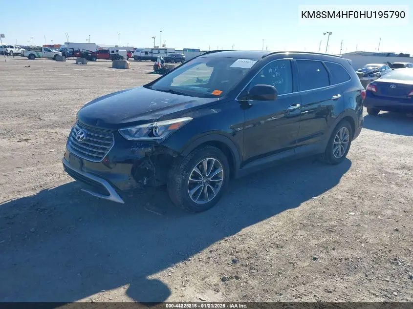 KM8SM4HF0HU195790 2017 Hyundai Santa Fe Se
