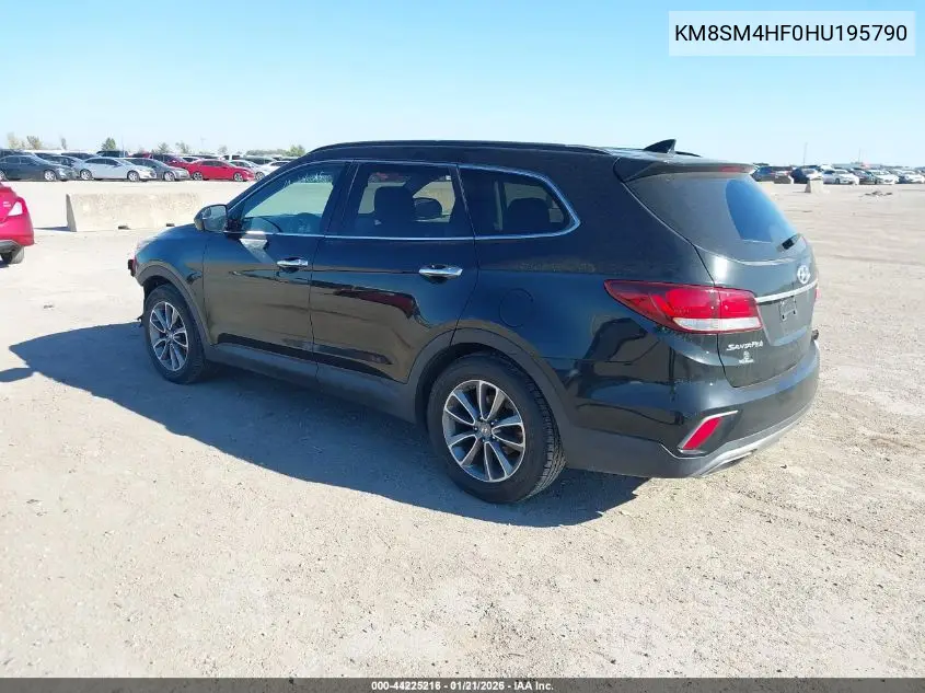 KM8SM4HF0HU195790 2017 Hyundai Santa Fe Se