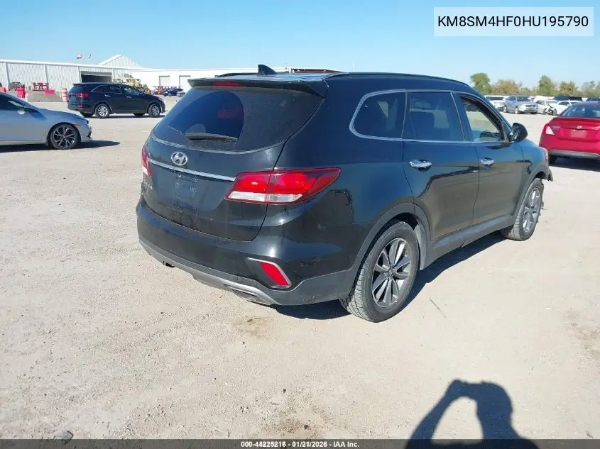 KM8SM4HF0HU195790 2017 Hyundai Santa Fe Se
