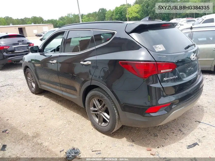 2017 Hyundai Santa Fe Sport 2.4L VIN: 5XYZU3LB8HG384335 Lot: 45436891