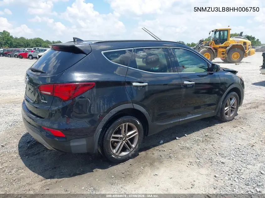 2017 Hyundai Santa Fe Sport 2.4L VIN: 5NMZU3LB8HH006750 Lot: 45568578