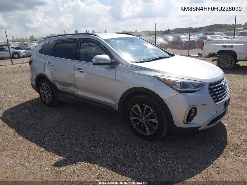 2017 Hyundai Santa Fe Se VIN: KM8SN4HF0HU228090 Lot: 45576496