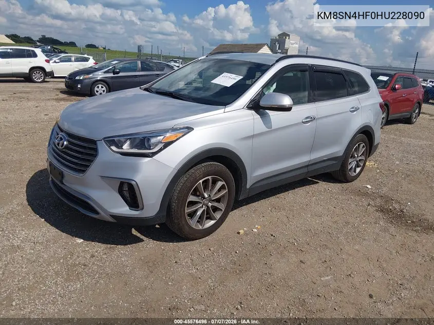 2017 Hyundai Santa Fe Se VIN: KM8SN4HF0HU228090 Lot: 45576496