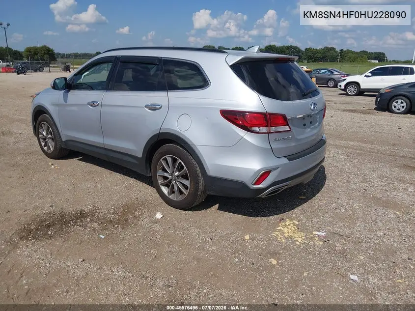 2017 Hyundai Santa Fe Se VIN: KM8SN4HF0HU228090 Lot: 45576496
