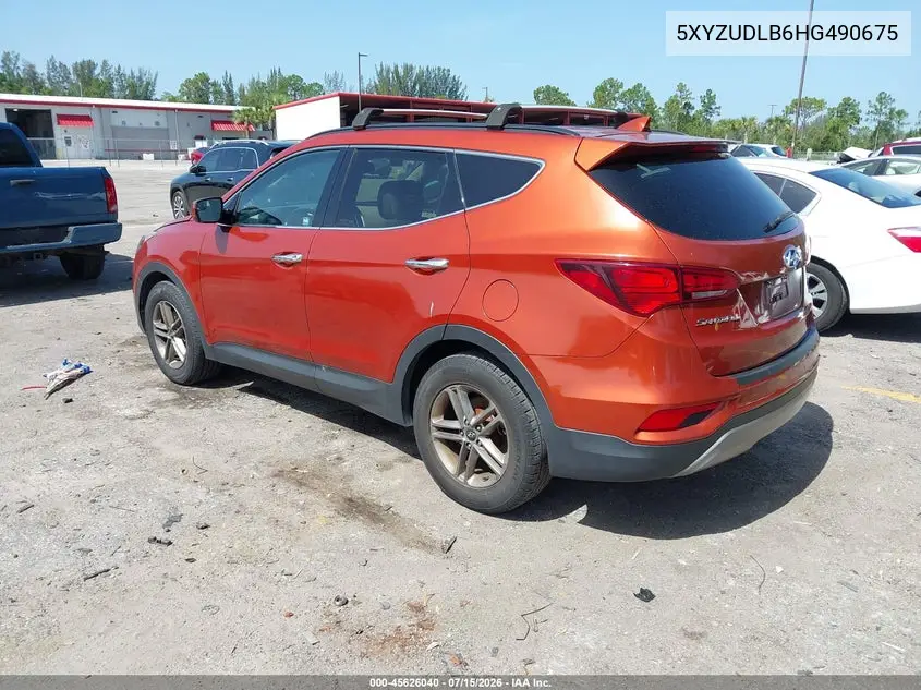 2017 Hyundai Santa Fe Sport 2.4L VIN: 5XYZUDLB6HG490675 Lot: 45626040
