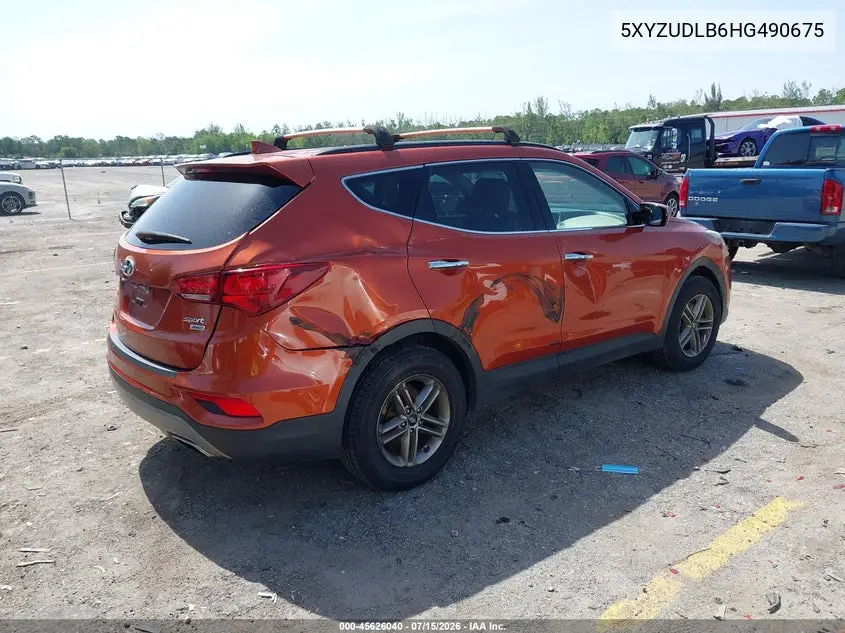 2017 Hyundai Santa Fe Sport 2.4L VIN: 5XYZUDLB6HG490675 Lot: 45626040