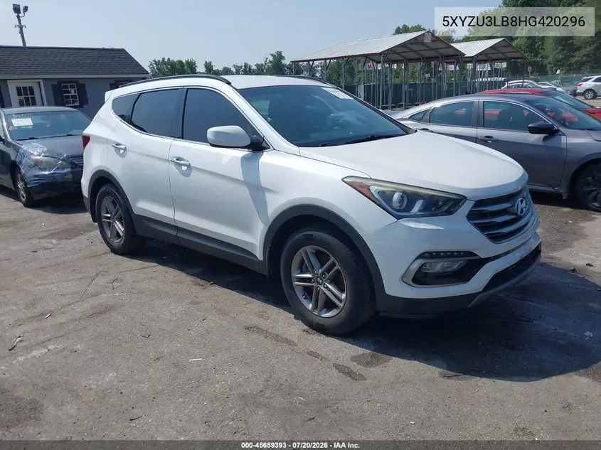 2017 Hyundai Santa Fe Sport 2.4L VIN: 5XYZU3LB8HG420296 Lot: 45659393